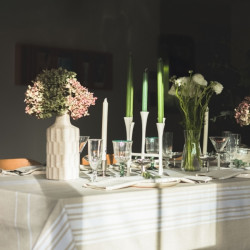 Nappe en coton et lin -...