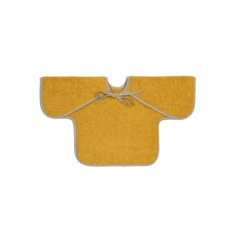 Bavoir éponge manches Moutarde
