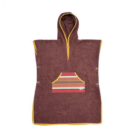Poncho baigneur éponge 8/10 ans POURPRE