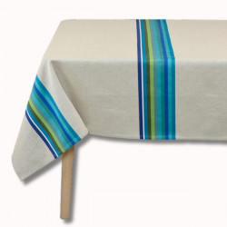 Nappe en coton et lin -...