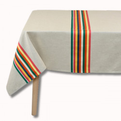 Nappe en coton et lin -...
