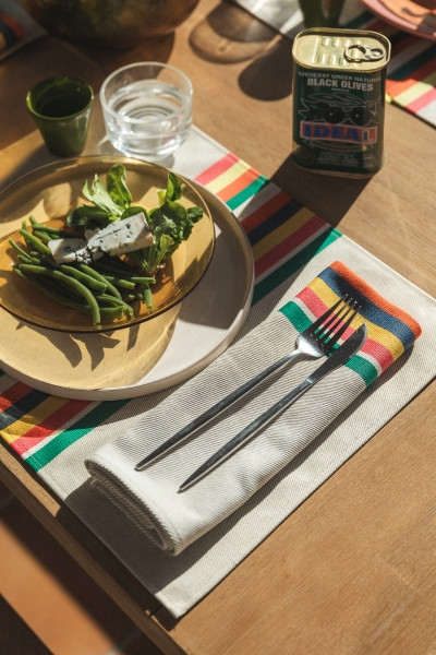 Mauléon Laurier Rose | Toile rayée estivale Artiga