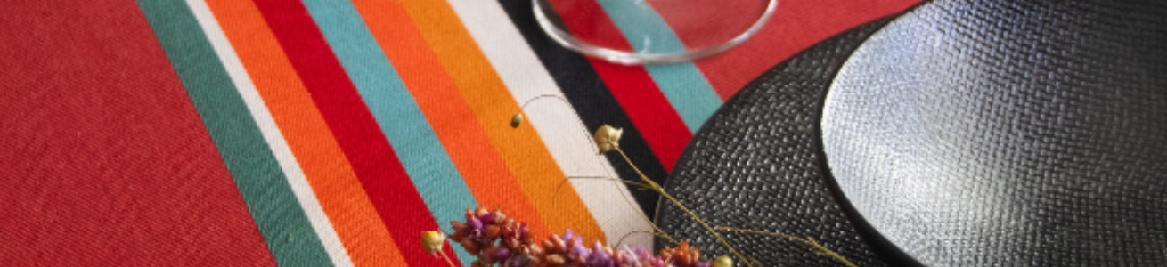 Mauléon Acajou : toile rayée 100 % coton | Artiga