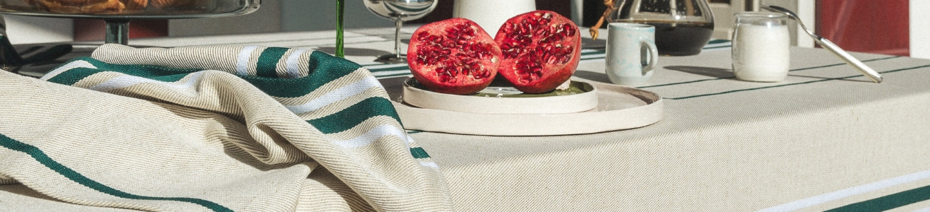 Toile Corda Vert Bouteille - Métis coton/lin - Artiga