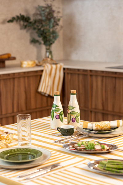 Adour Curry | Toile rayée chaleureuse Artiga