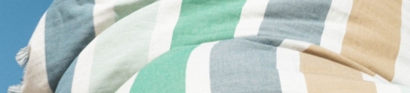 Garlin Océan : toile rayée bleue inspiration marine | Artiga