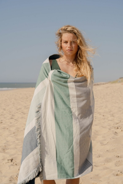 Garlin Océan : toile rayée bleue inspiration marine | Artiga