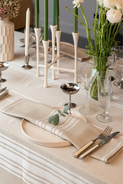 Corda Blanc | Toile metis classique et lumineuse pour tables de fête – Artiga