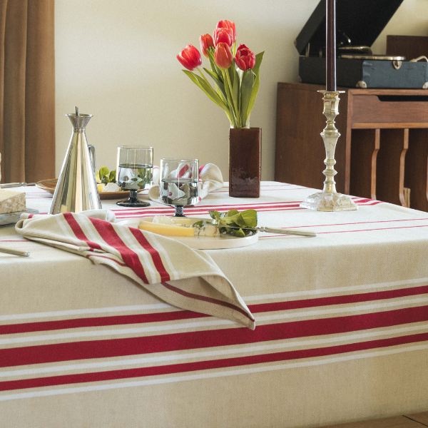 table corda bordeaux blanc artiga