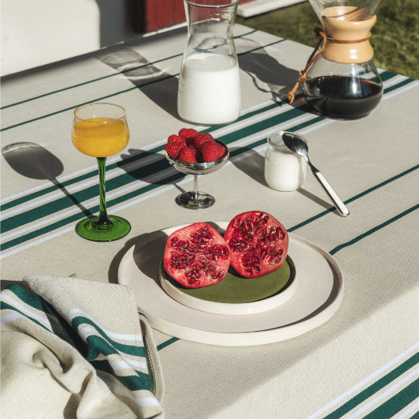 table corda vert bouteille blanc artiga