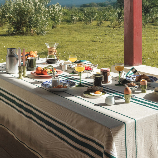 table corda vert bouteille blanc artiga