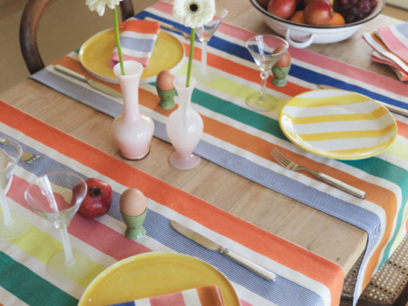Collection Garlin : des rayures pleines de vie pour une maison haute en couleur